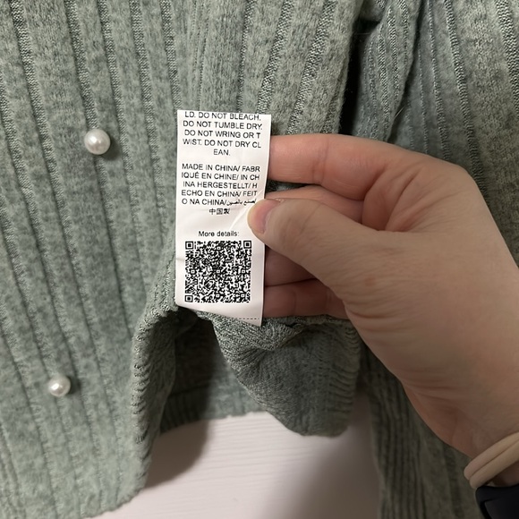 Shein Pearl Ribbed Sweater - Picture 6 of 6